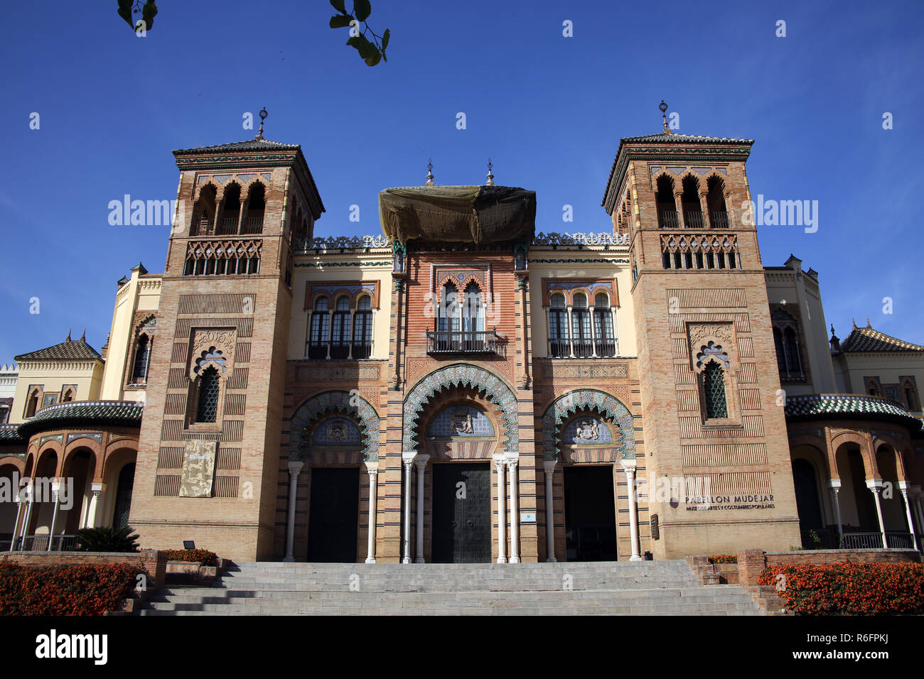 Musée de l'artisanat local,World Expo 1929 Pavillon mudéjar,bâtiment Banque D'Images