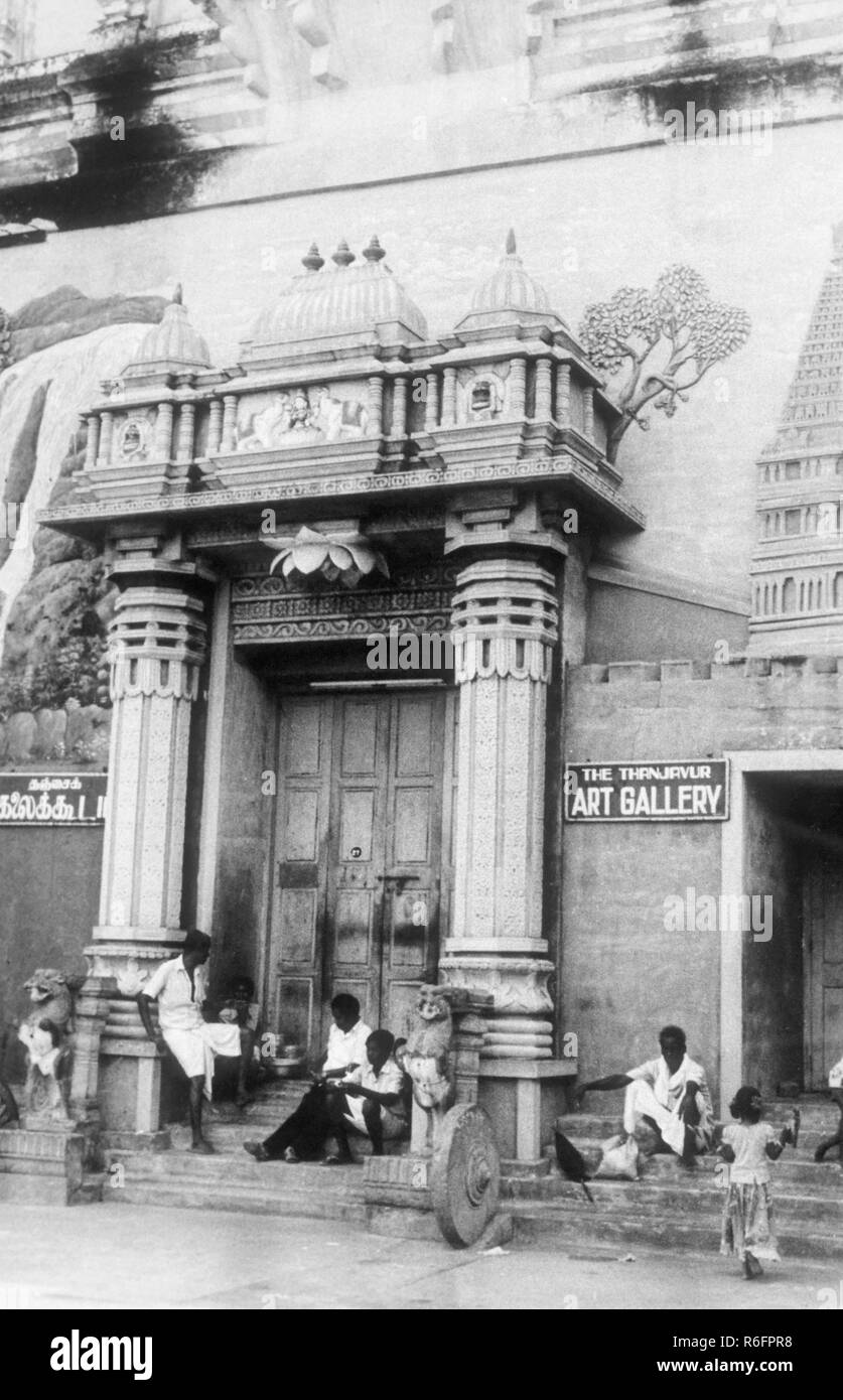 Galerie d'art Tanjore, galerie d'art, Tanjore, Thanjavur, Tamil Nadu, Inde, ancienne image vintage 1900s Banque D'Images