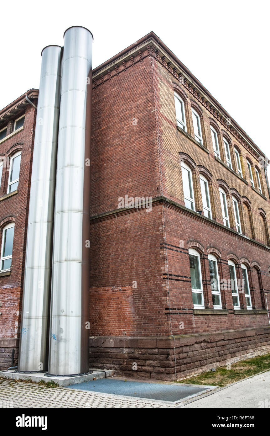 Buolding les tubes d'aération de chauffage Banque D'Images