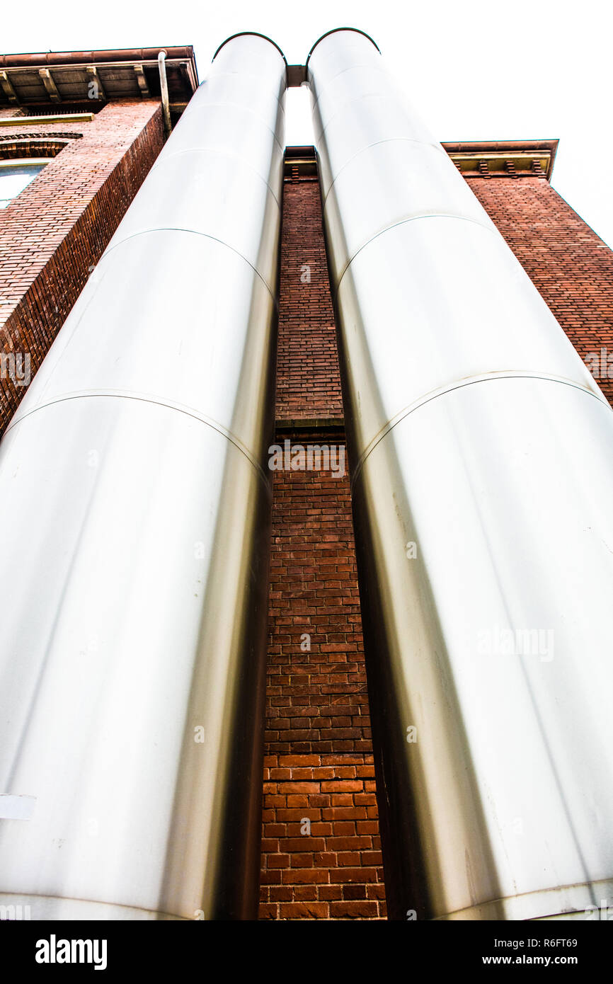Buolding les tubes d'aération de chauffage Banque D'Images