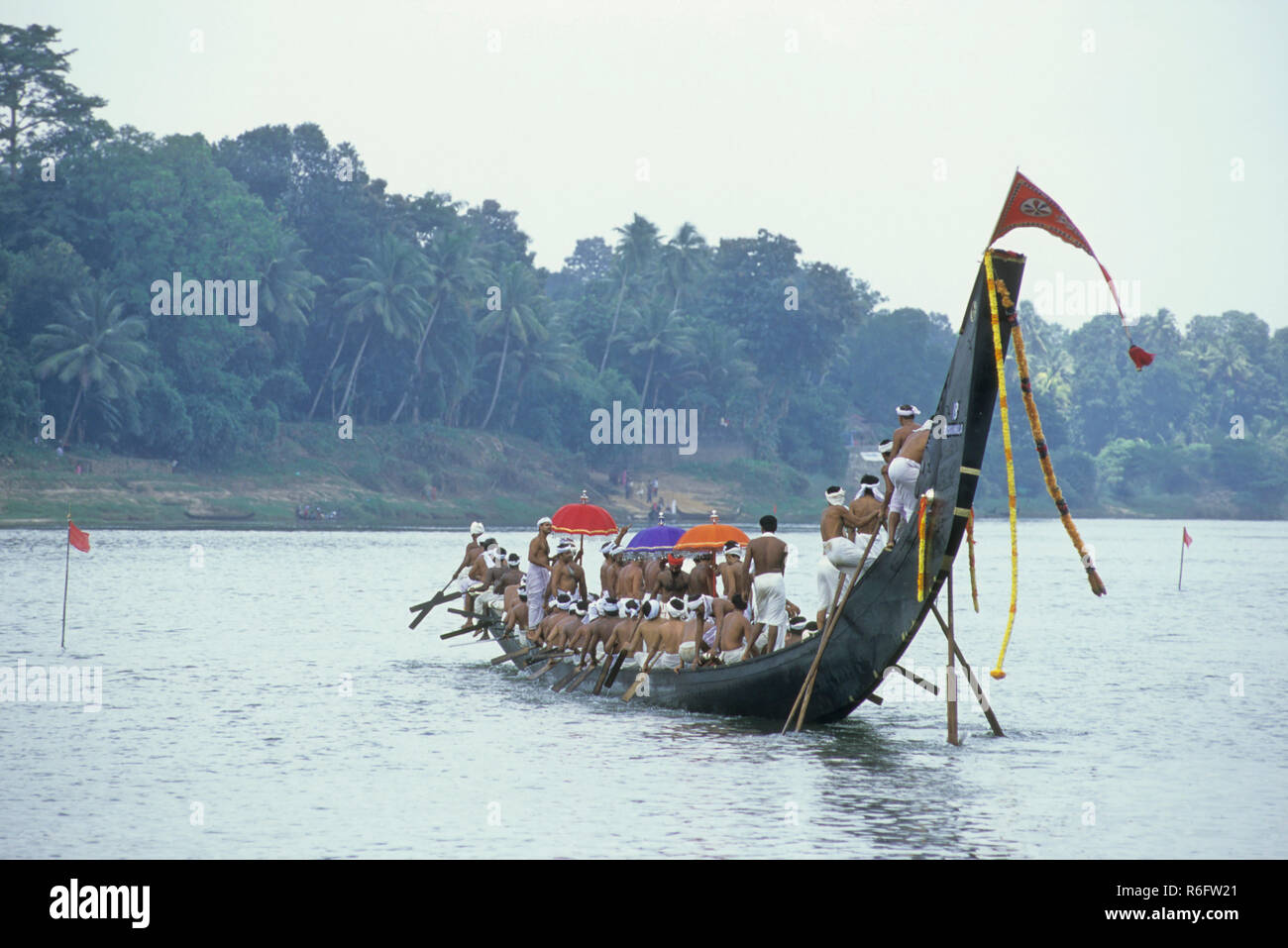 Nehru Boat Race Festivals, l'ONAM Snake Boat Race, jalostavam haripad Subramanya, Temple de Kumarakom, Kerala, Inde Banque D'Images