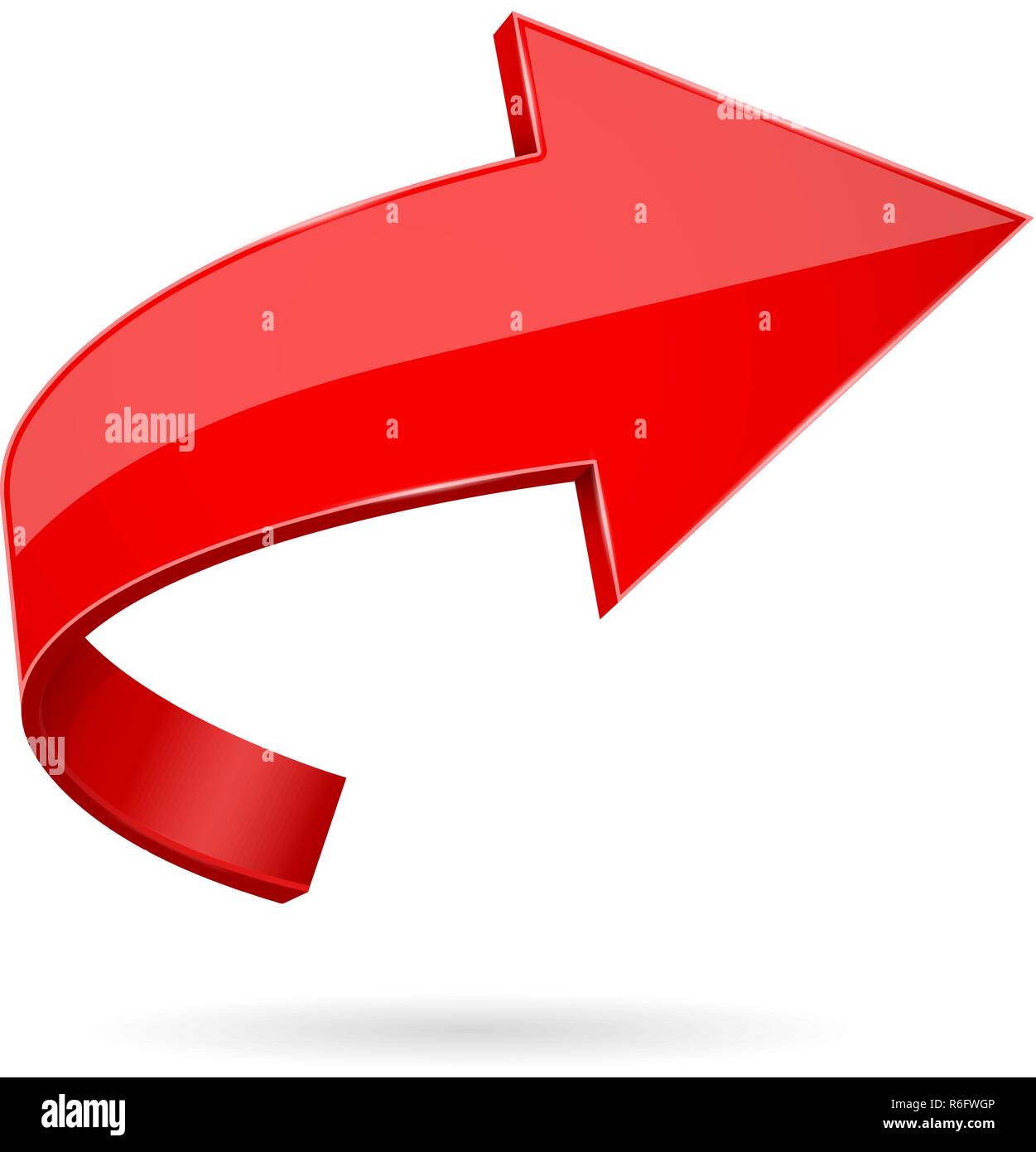 Flèche 3d rouge Illustration de Vecteur
