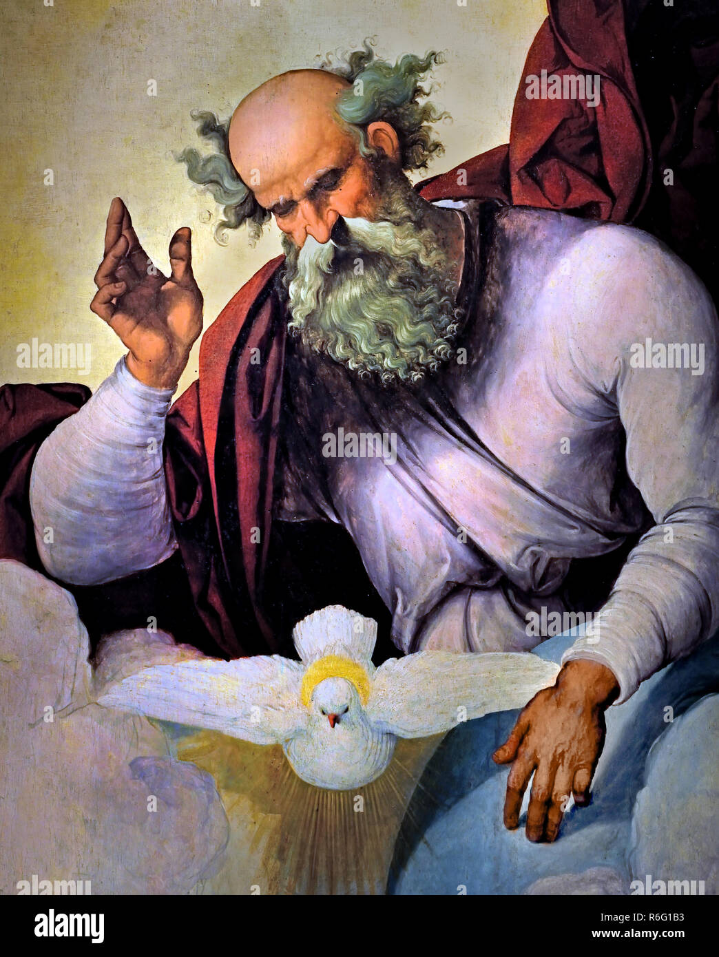 Père éternel avec la colombe de l'Esprit Saint par Ludovico Mazzolino 1480 - 1528, 15-16ème siècle, l'Italie, l'italien. Banque D'Images