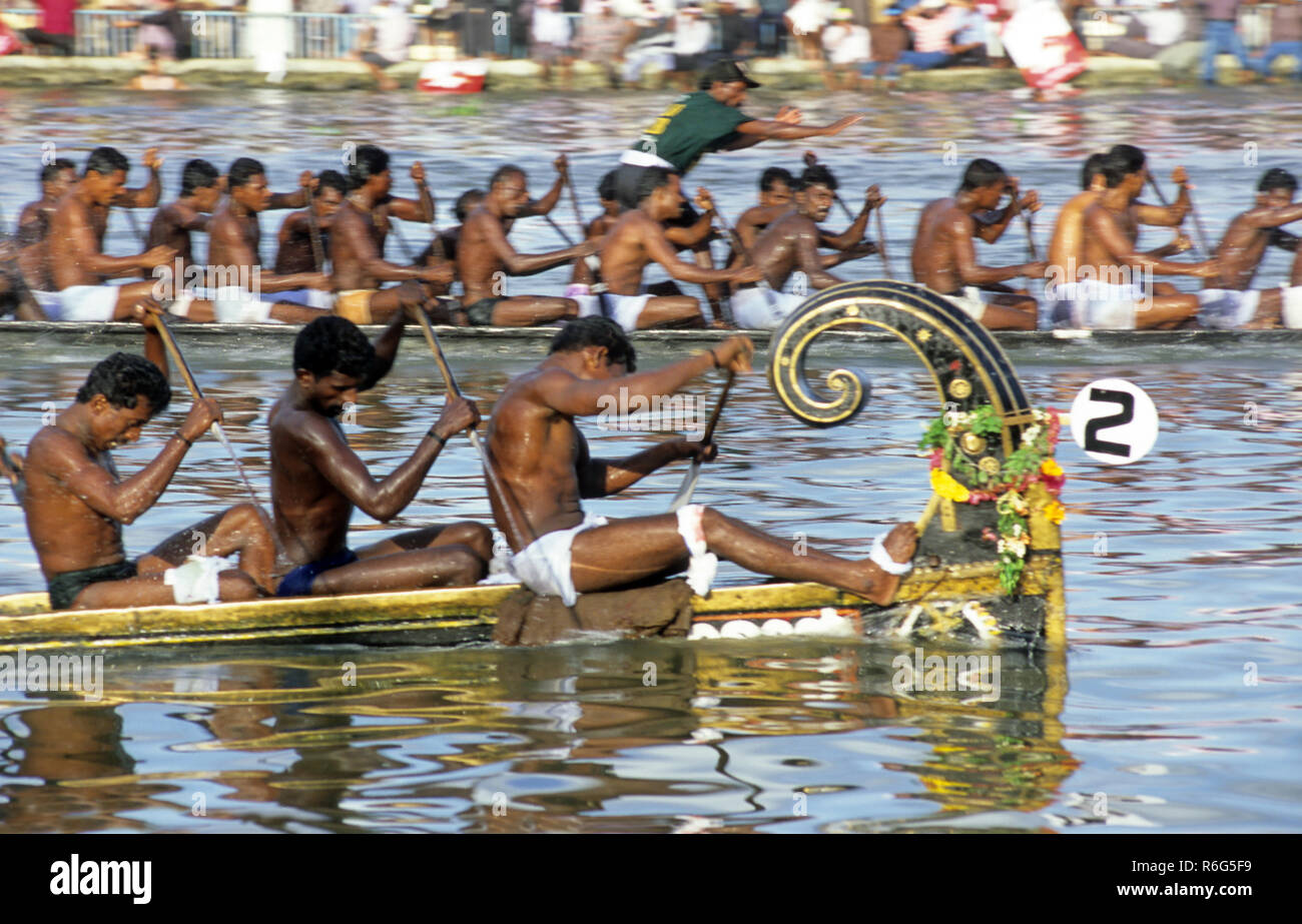 Boat Race, Alleppey, Kerala, Inde Banque D'Images