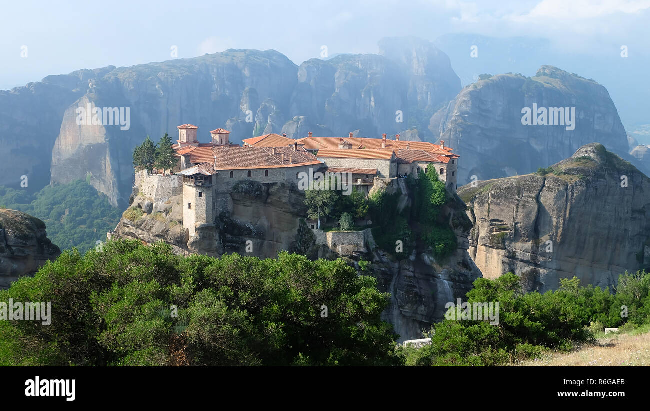 MetÃ©ora monastères Banque D'Images