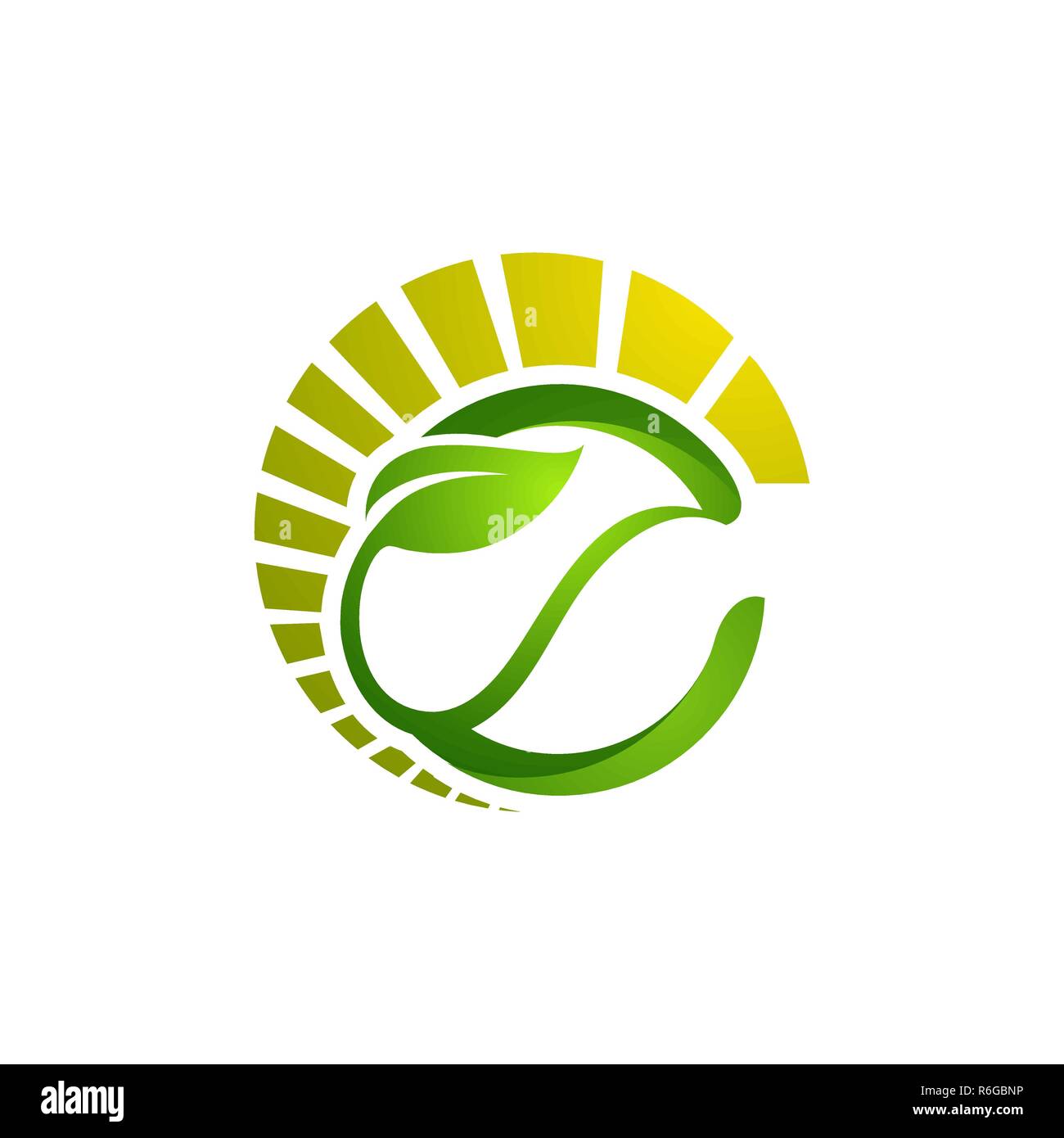 L'écologie, le logo cercle quitte Tree leaf logo vector design, eco-friendly concept Illustration de Vecteur
