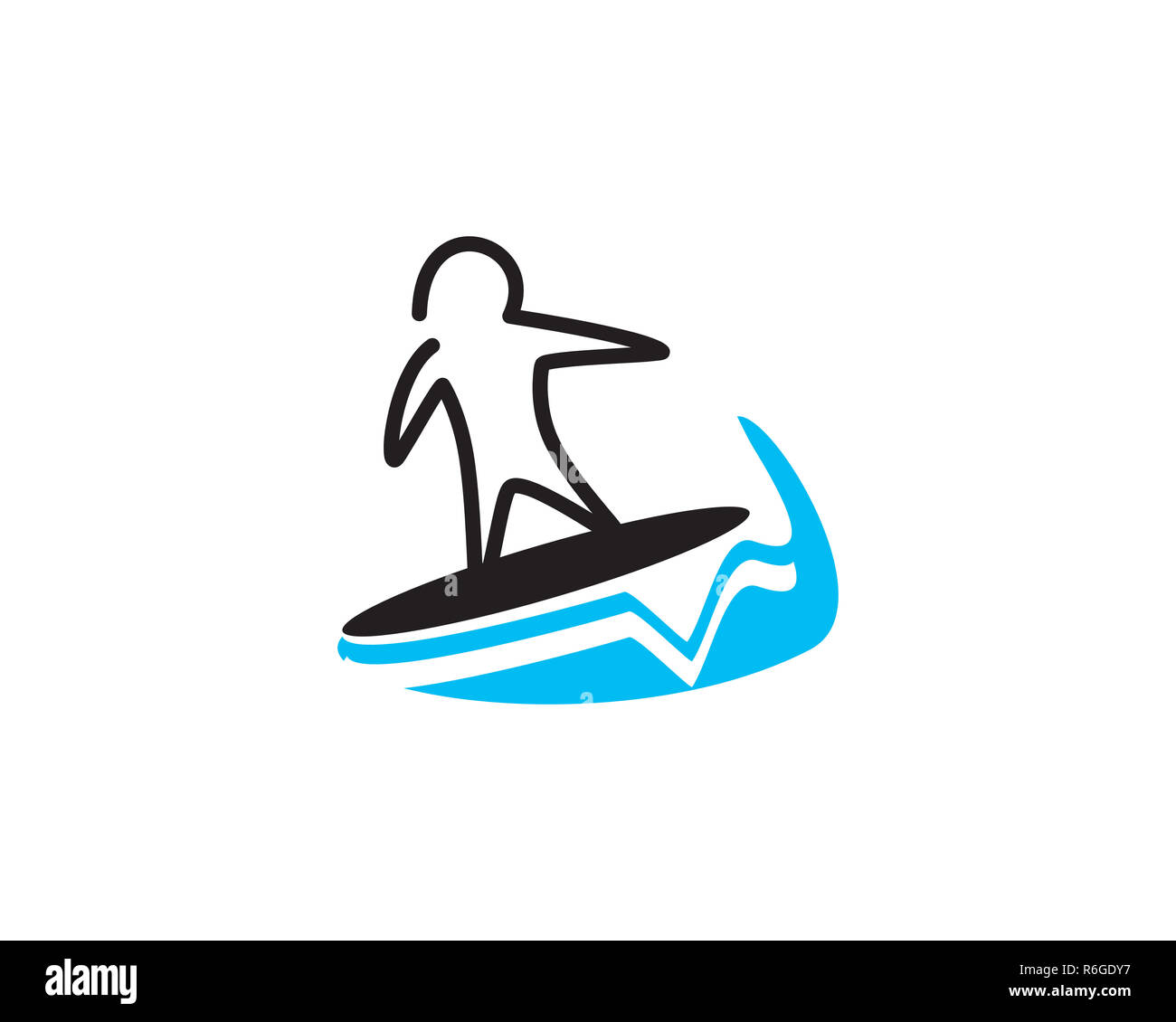 Logo de surf Banque D'Images