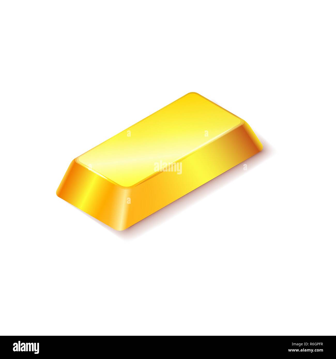 L'icône de barre d'or isolé sur fond blanc Illustration de Vecteur