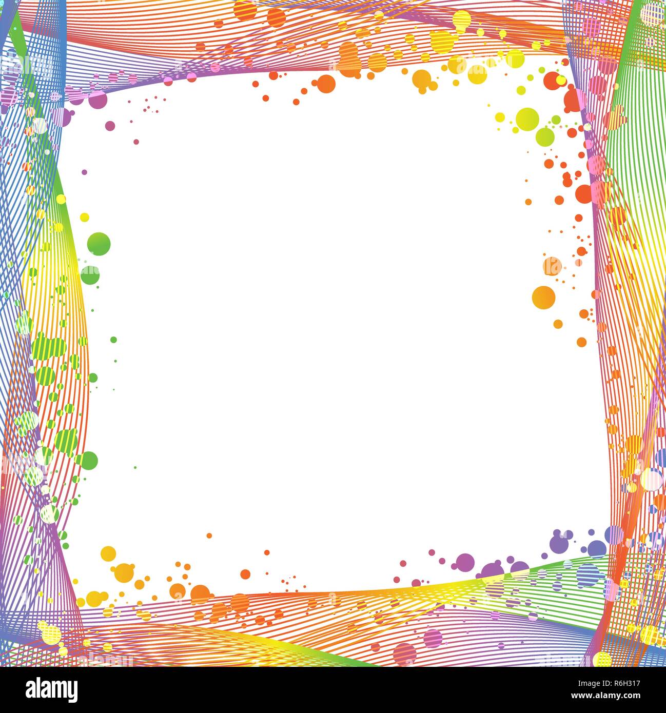 Couleur du cadre de lignes ondulées, abstract background Illustration de Vecteur