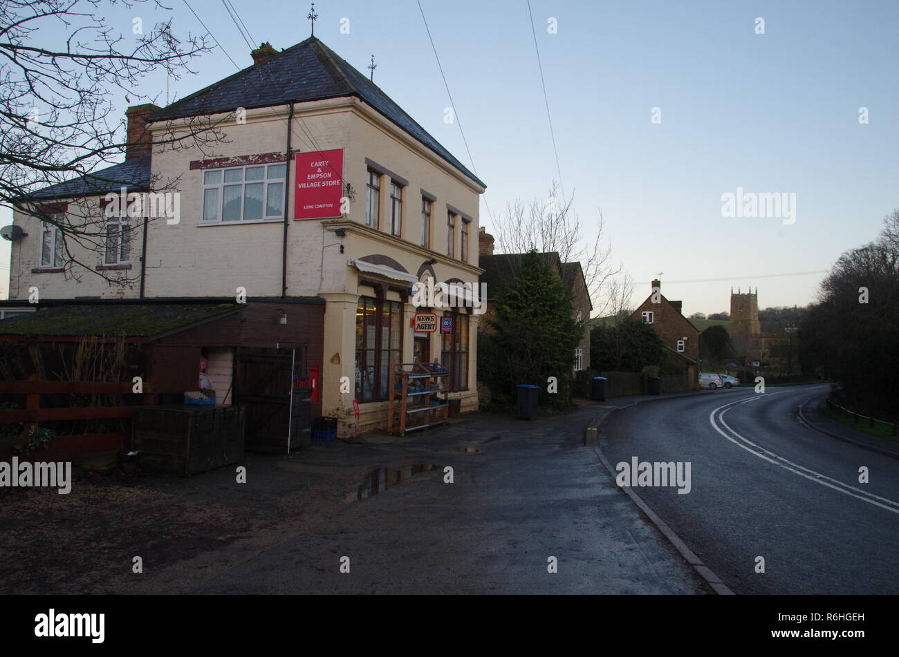 Long Compton. Le Macmillan Way. Sentier de longue distance. Le Warwickshire. L'Angleterre. UK Banque D'Images