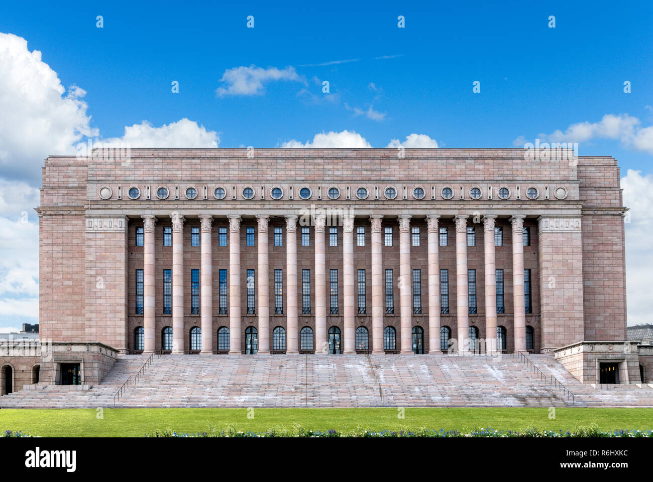 Le Parlement finlandais (Eduskuntatalo), Helsinki, Finlande Banque D'Images