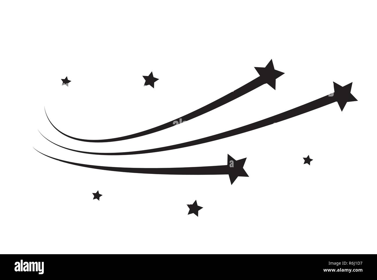 Star trail comet trace des lignes sur fond blanc. Illustration vecteur EPS10 Illustration de Vecteur