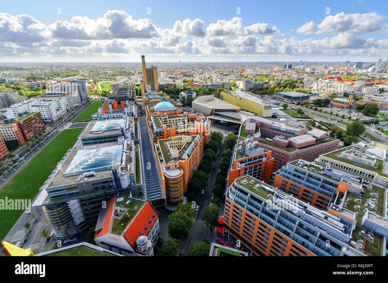 Paysage de la Berlin, Allemagne matin vue. Banque D'Images