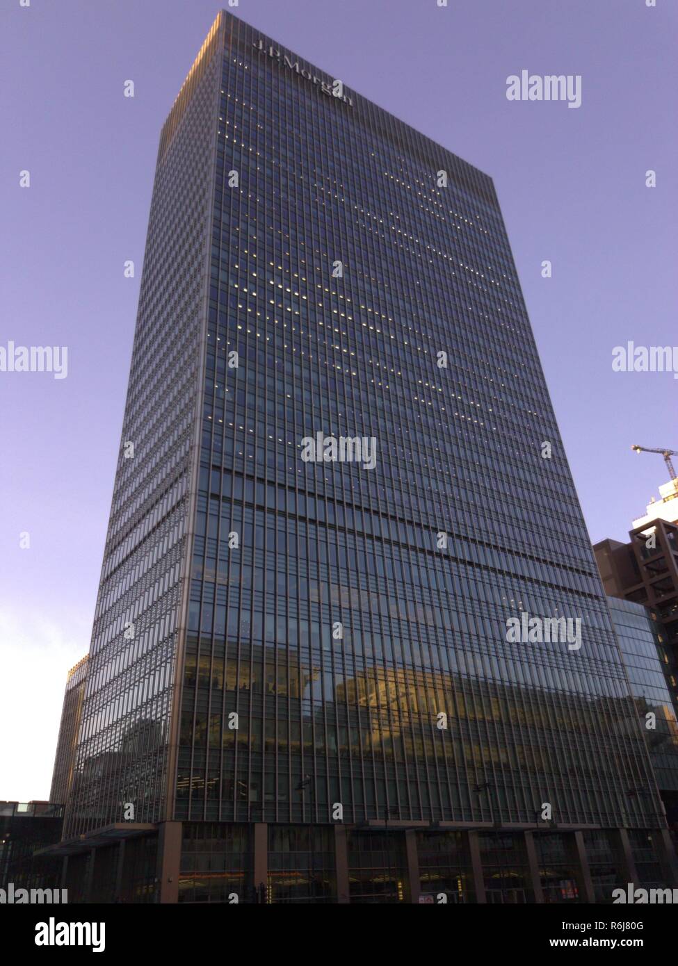 J P Morgan Investment Bank Building Canary Wharf Londres Banque D'Images