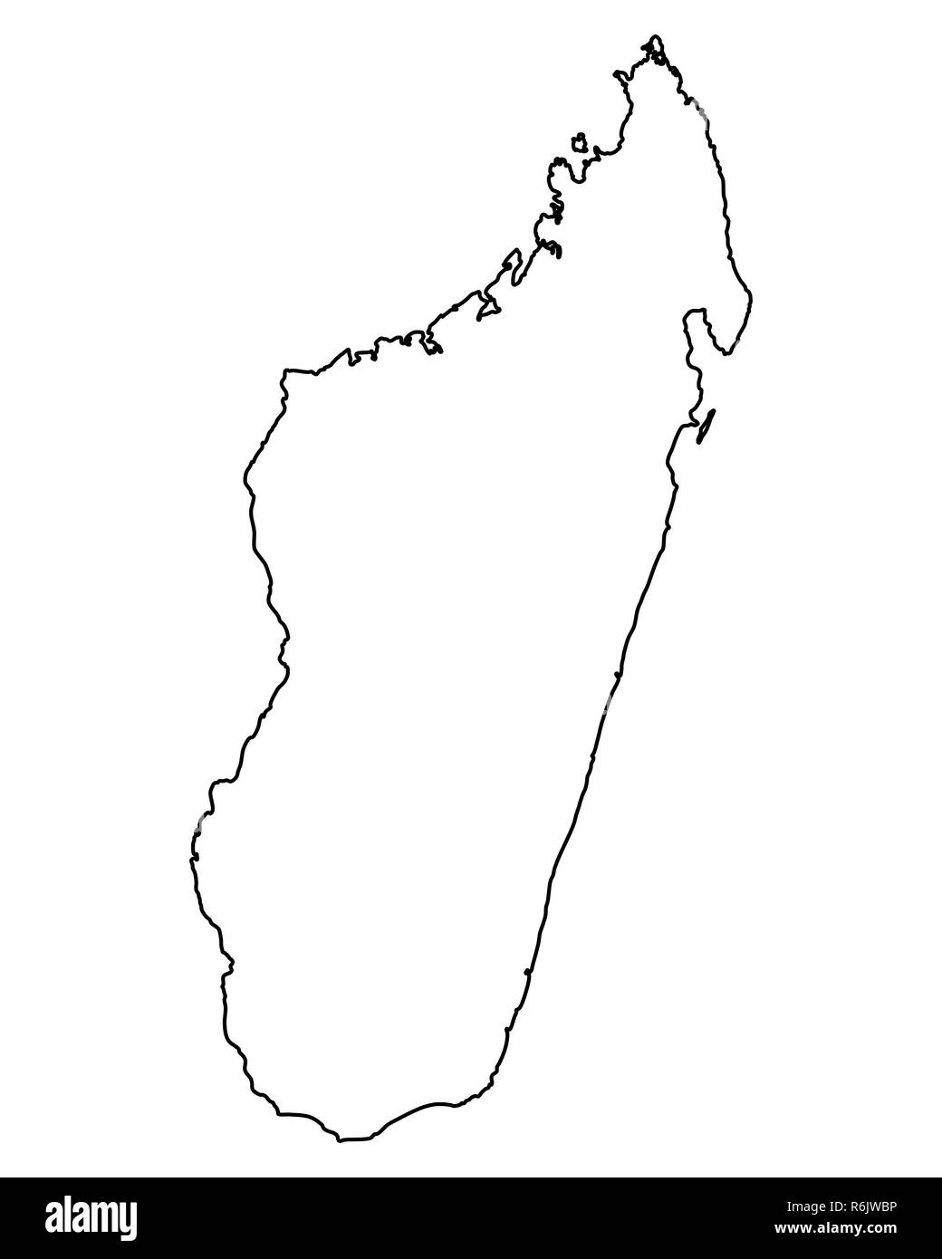 Carte de Madagascar Banque D'Images