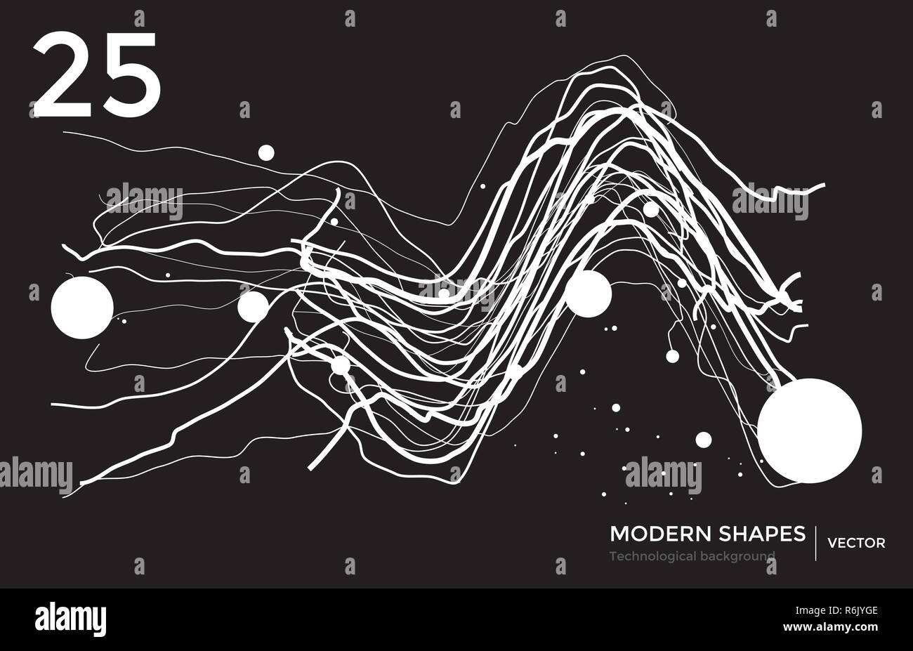 La forme moderne du vecteur technologique Banque D'Images