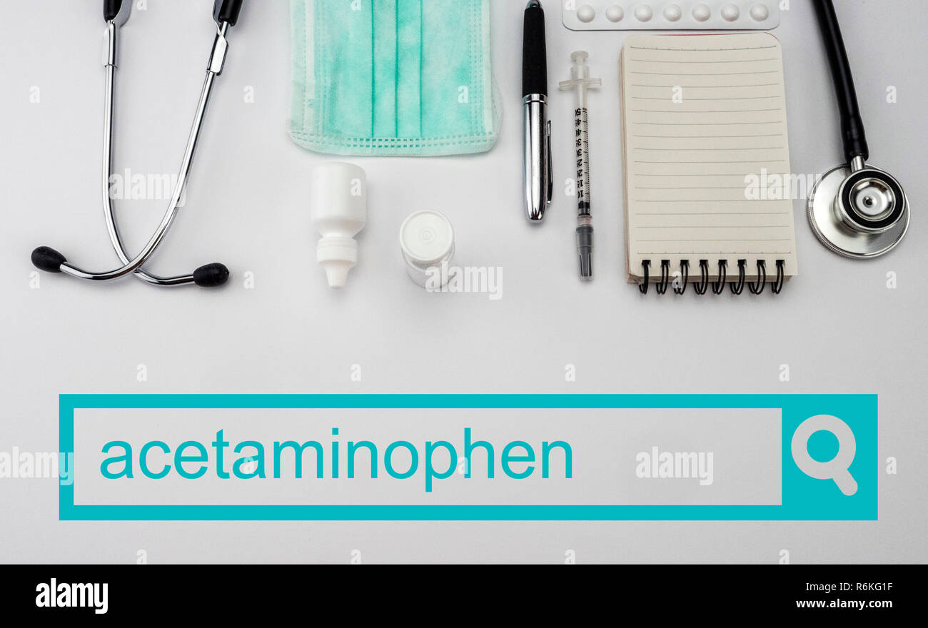 Rechercher dans le réseau acetominophen, conceptual image Banque D'Images