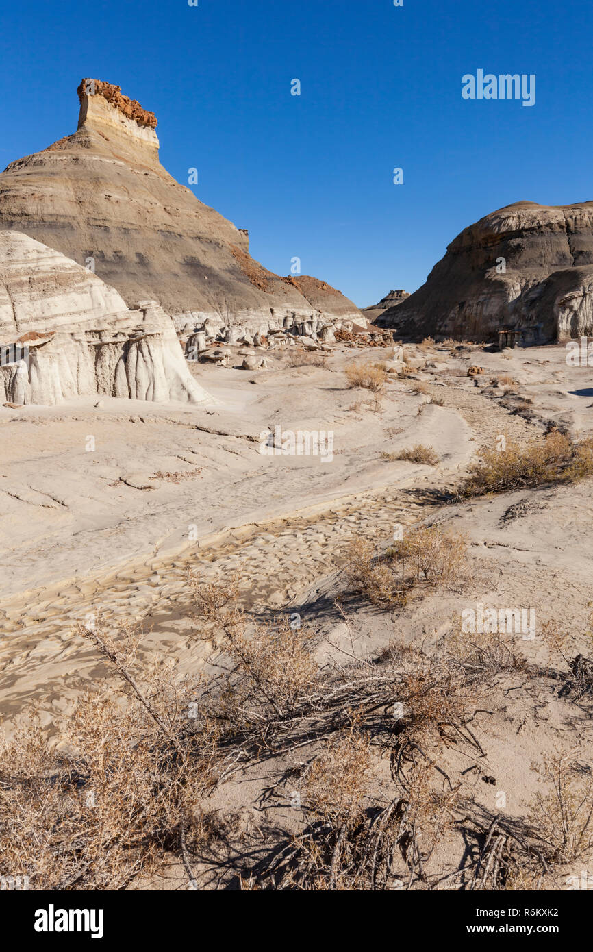 Arroyo par Bisti Wilderness Banque D'Images