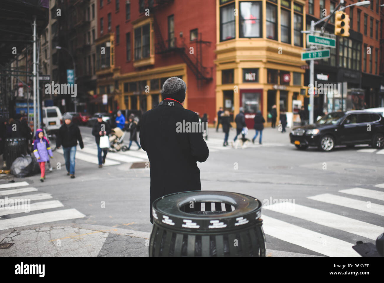 Rues de Manhattan, New York Banque D'Images