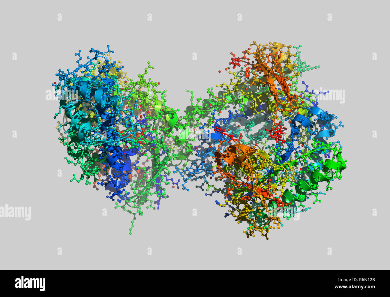 Le modèle moléculaire de l'enzyme Banque D'Images