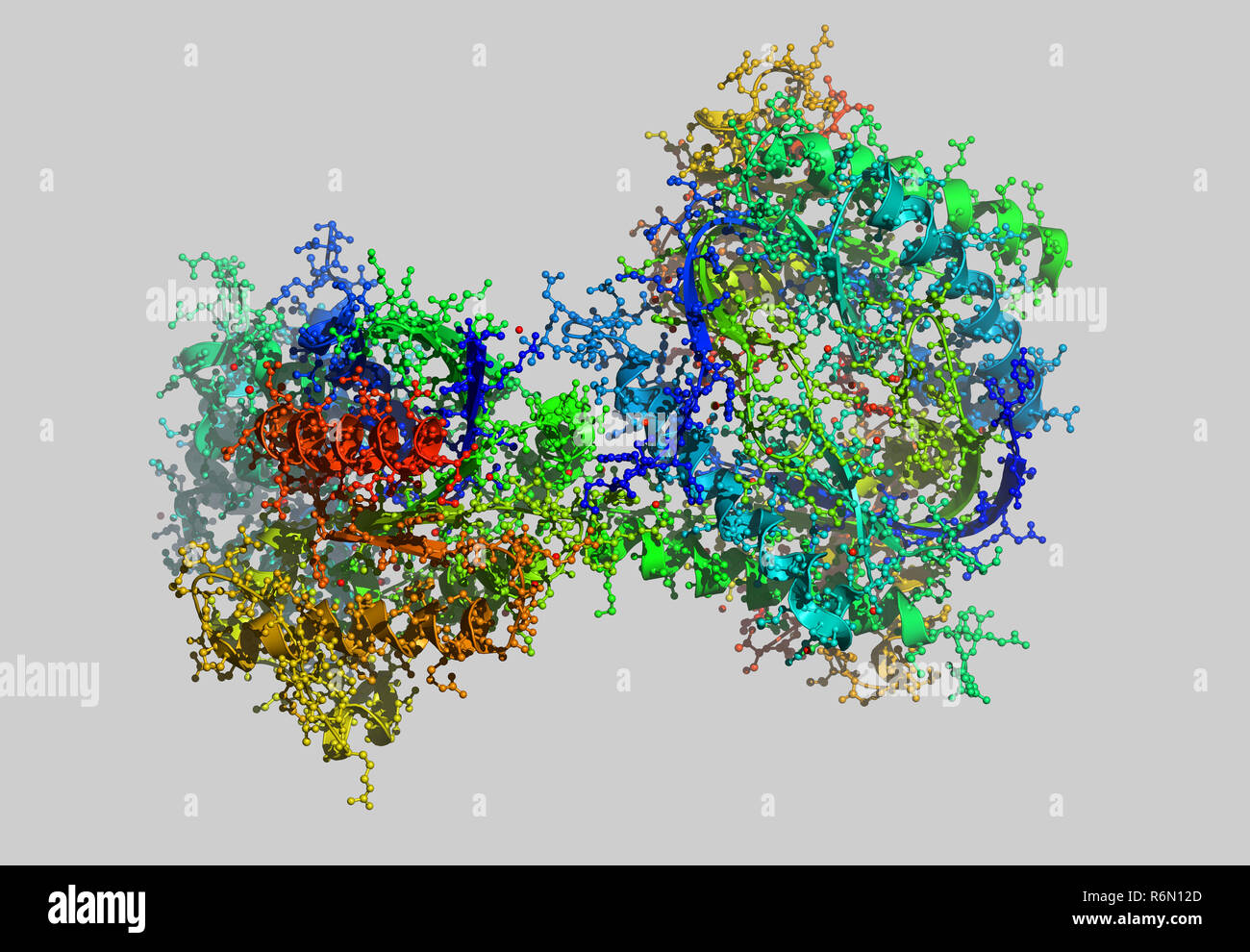 Le modèle moléculaire de l'enzyme Banque D'Images