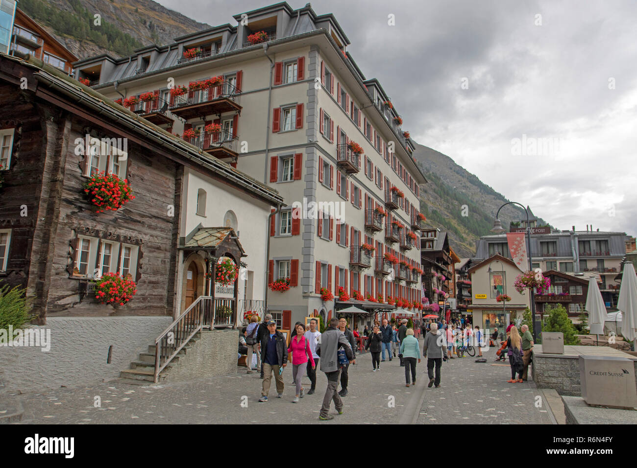 Hôtel Monte Rosa en Zermatt Banque D'Images