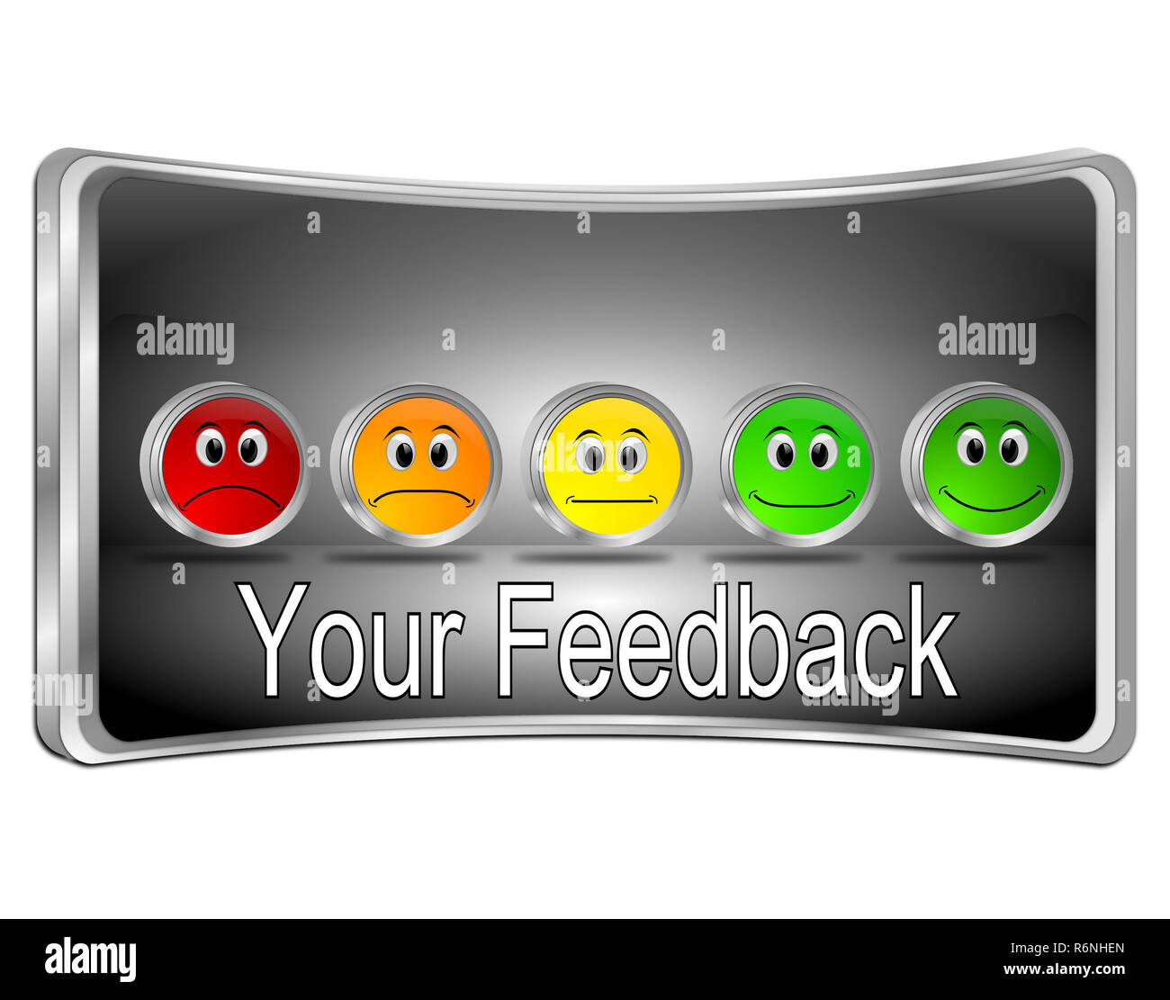 Votre argent bouton Commentaires - 3D illustration Banque D'Images