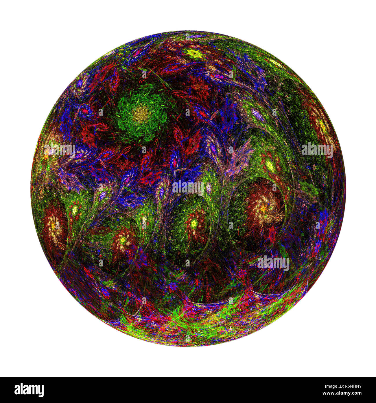 Abstract fractal balle avec pattern - image générée numériquement Banque D'Images