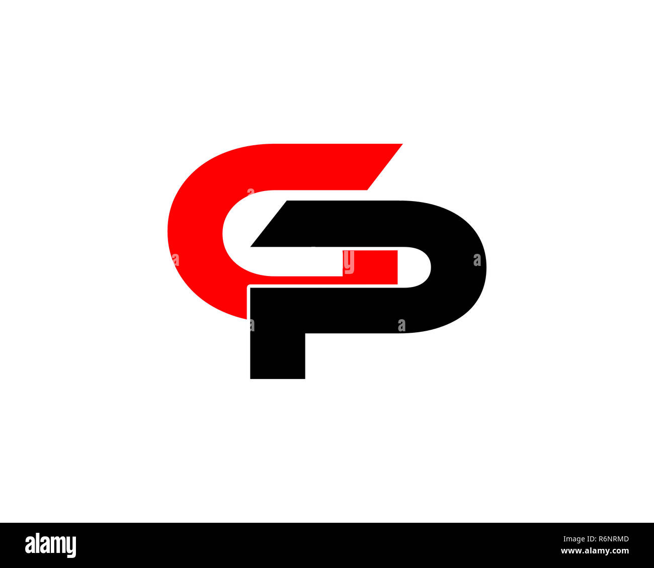 Logo lettre gp Banque D'Images