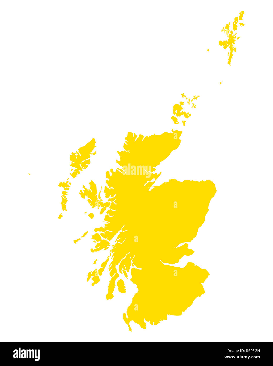 carte de l’Ecosse Banque D'Images