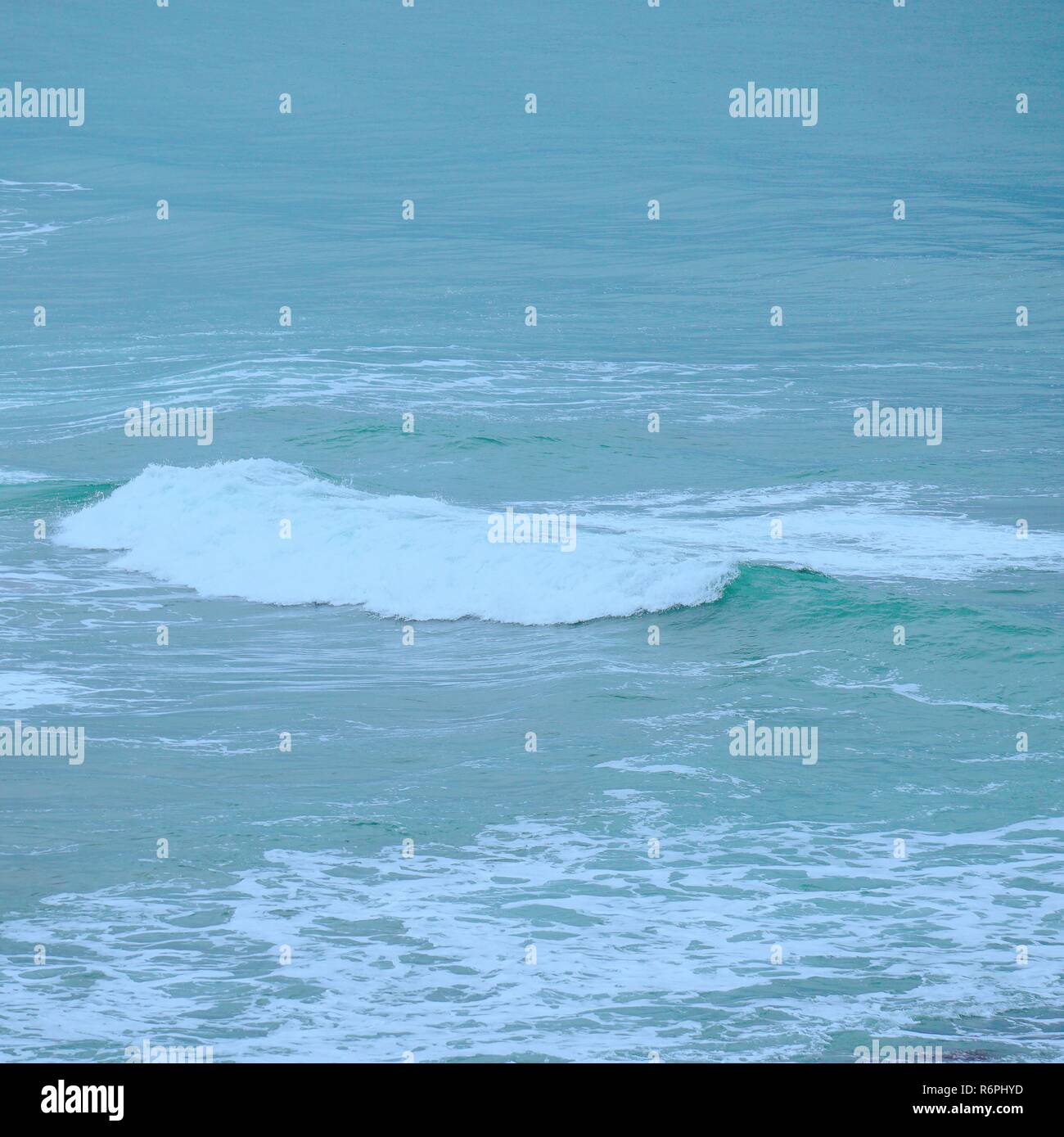 Les vagues dans la mer bleue Banque D'Images
