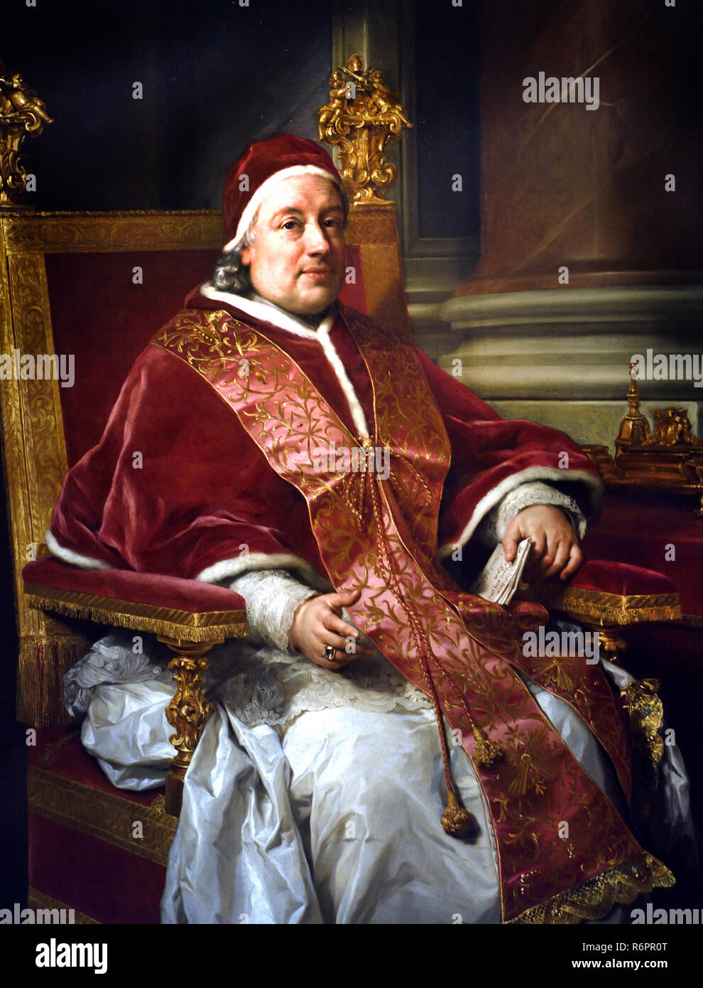 Portrait du pape Clément XIII Rezzonico par Anton Raphael Mengs 1727-1779, 18e siècle, l'Italie, l'italien. Banque D'Images
