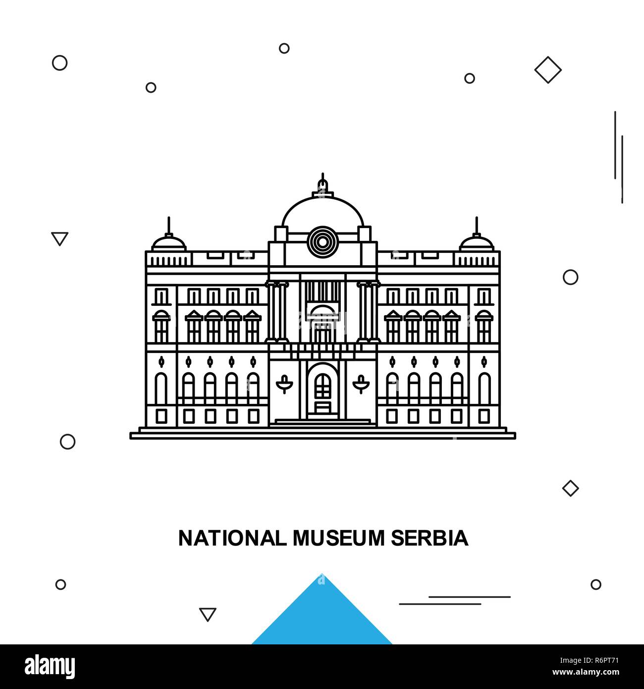 Musée national de la SERBIE Illustration de Vecteur