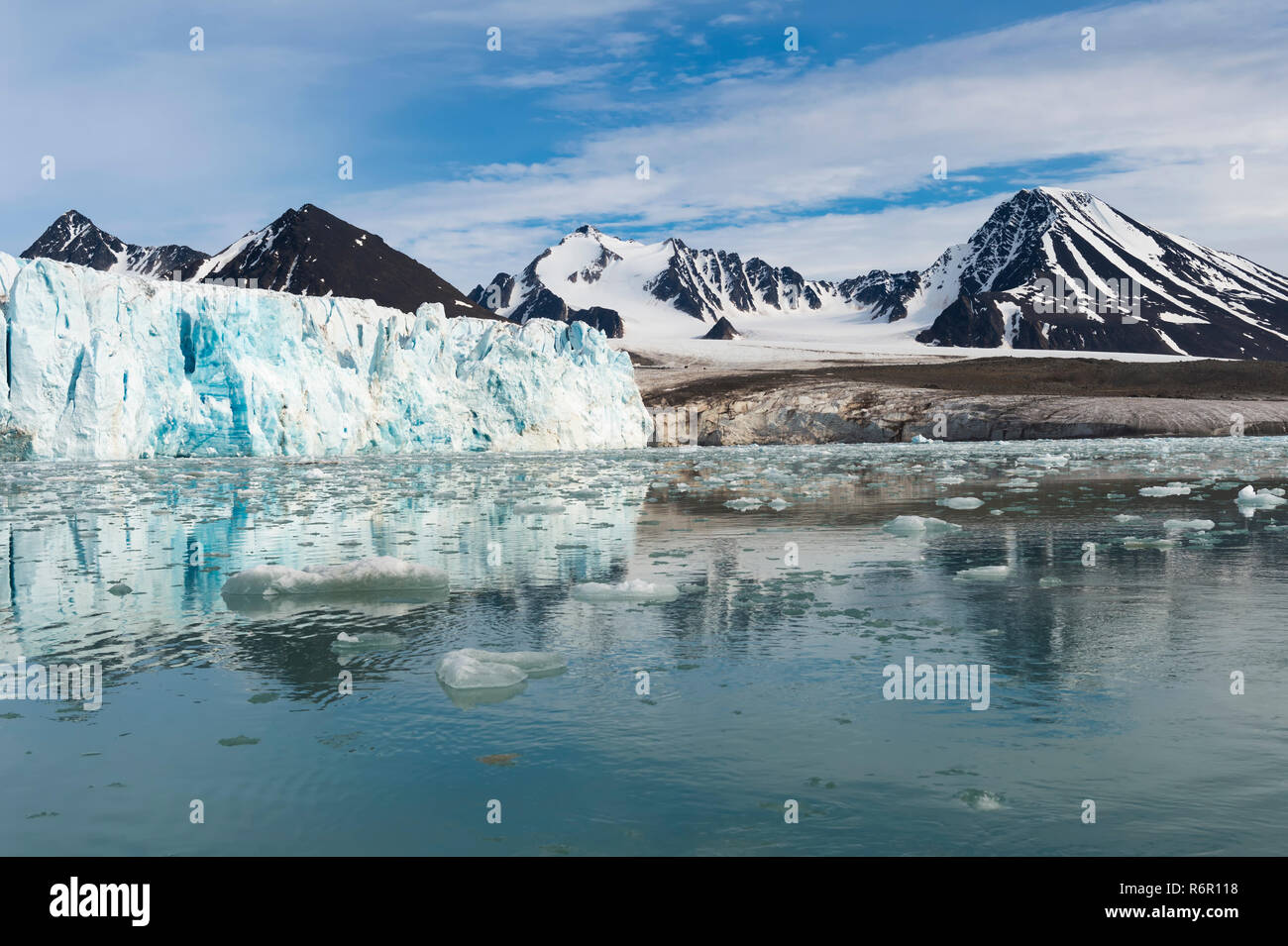 Glacier Lilliehook fjord Lilliehook dans une succursale de l'île de Spitsbergen, Fjord, archipel du Svalbard, Norvège Banque D'Images