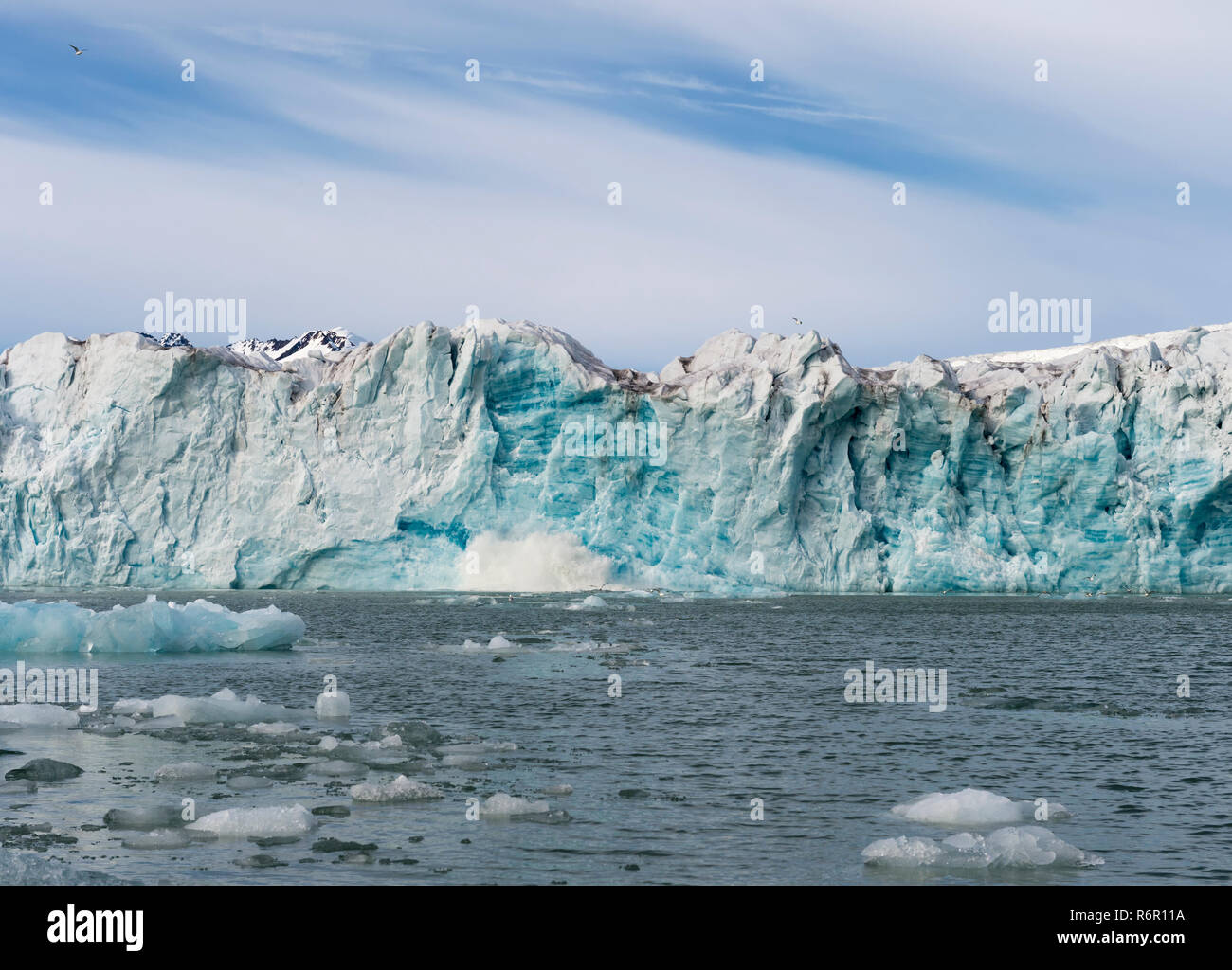 Glacier Lilliehook fjord Lilliehook dans une succursale de l'île de Spitsbergen, Fjord, archipel du Svalbard, Norvège Banque D'Images