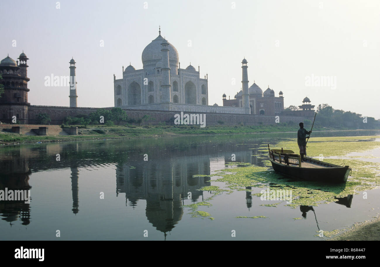 Taj Mahal, Agra, Uttar Pradesh, Inde, Asie, Indien, asiatique Banque D'Images