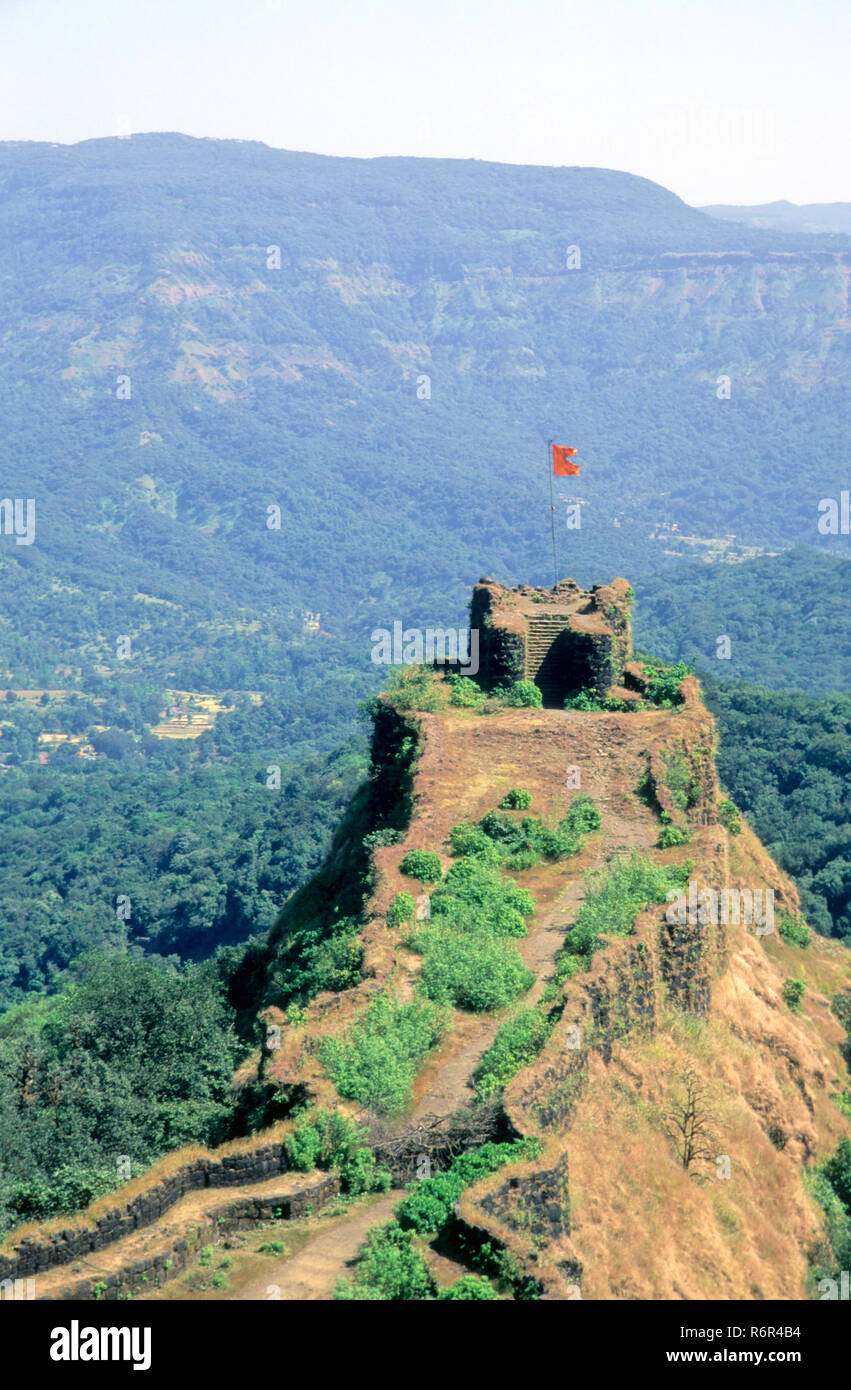 Pratapgad Fort, Mahabaleshwar, Maharashtra, Inde Banque D'Images