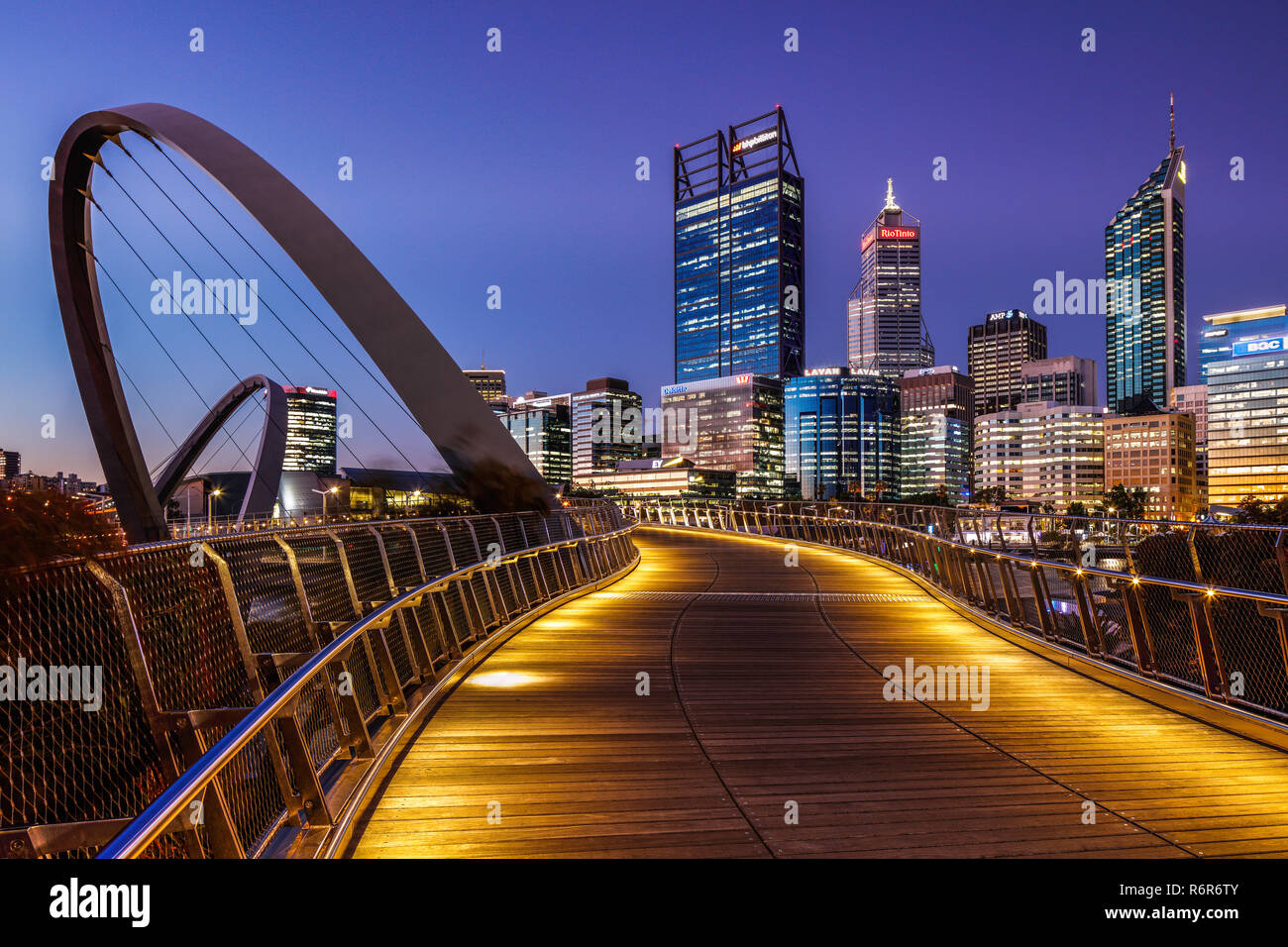 Elizabeth Quay, Esplanade Perth, Australie occidentale. Banque D'Images