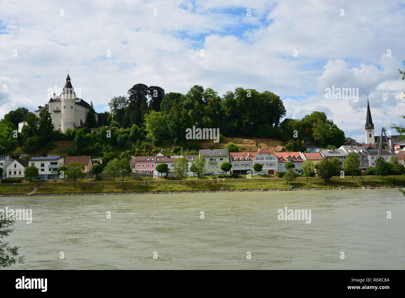 Ottensheim château sur le Danube Banque D'Images