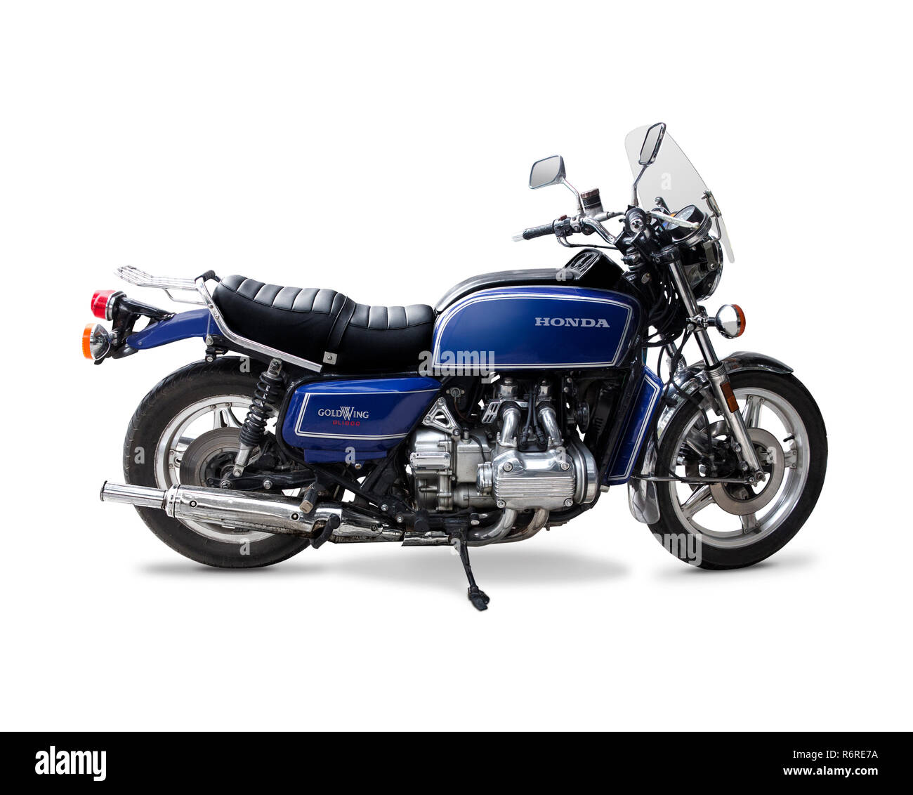 Classic Moto japonais isolé sur fond blanc Banque D'Images
