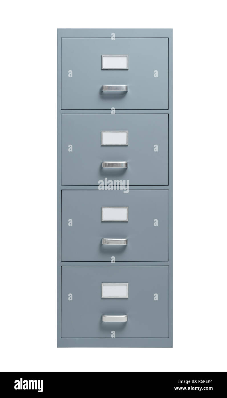 Armoire de classement sur fond blanc Banque D'Images