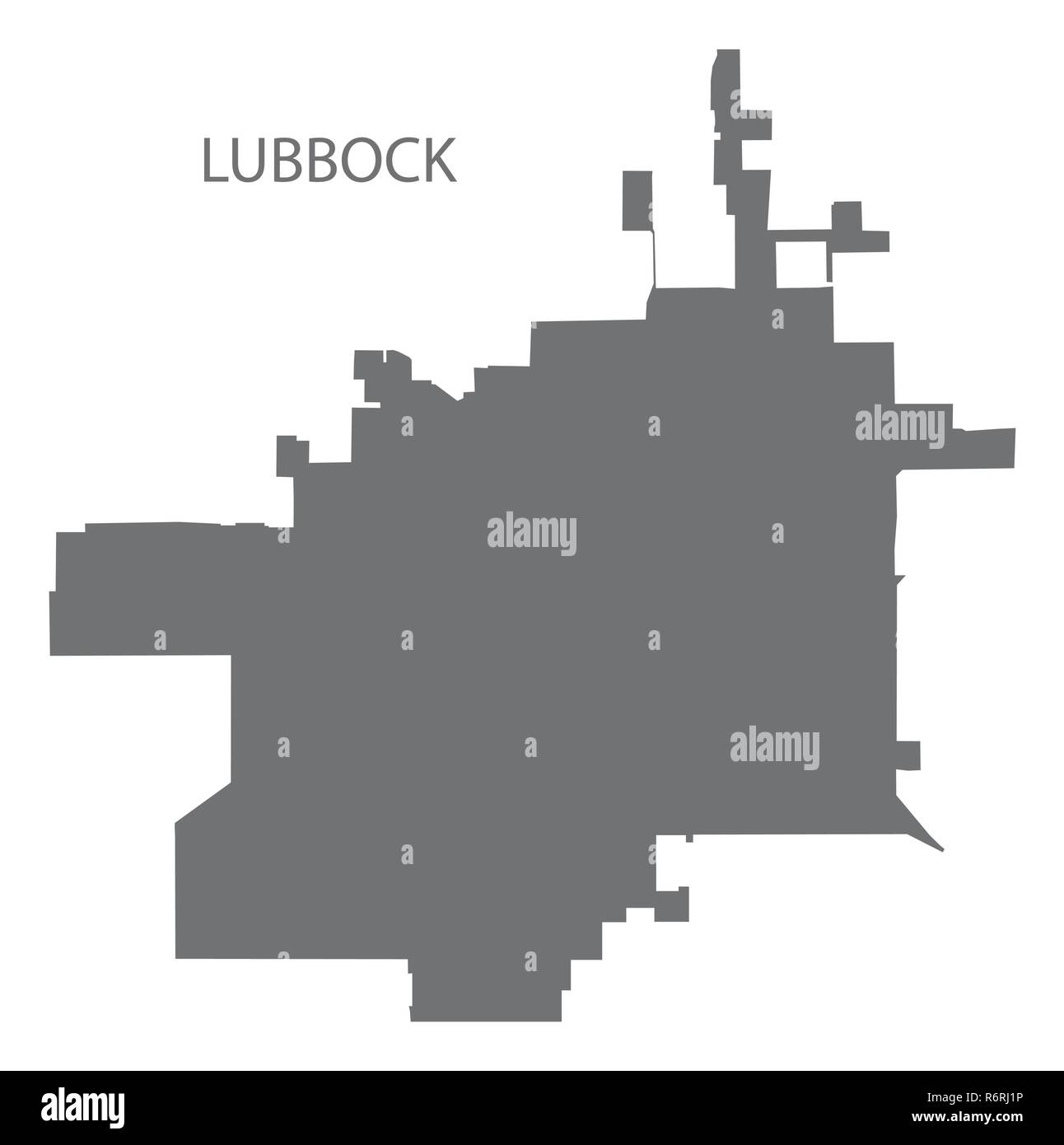 Plan de la ville de Lubbock Texas gris illustration silhouette Illustration de Vecteur