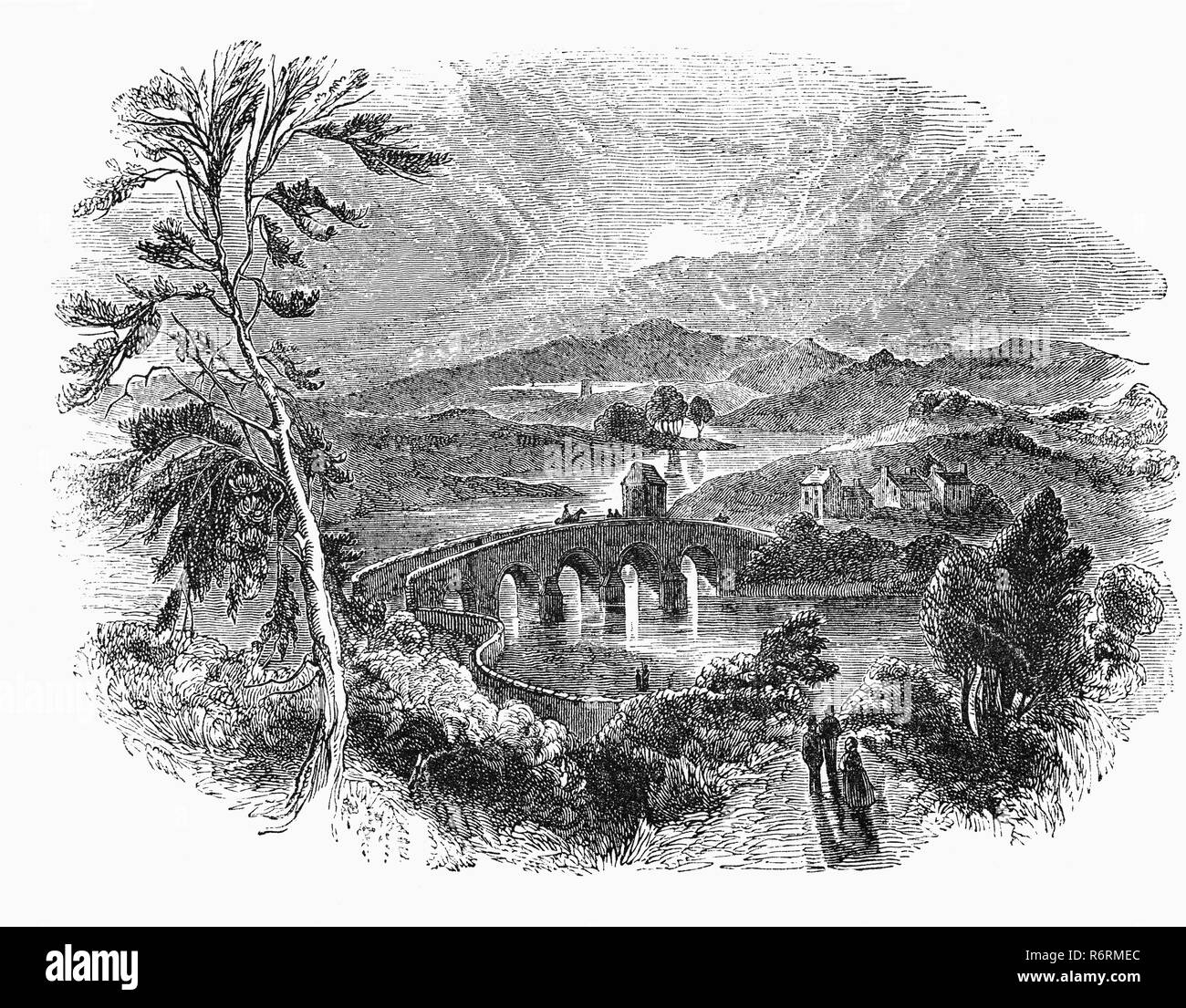 La bataille de Bothwell Bridge, ou de Bothwell Brig, a eu lieu au pont sur la rivière Clyde à Hamilton, près de Bothwell South Lanarkshire en Écosse, le 22 juin 1679. Elle a opposé les troupes gouvernementales et les Covenantaires presbytériens, militant et marqué la fin de leur brève rébellion qui a suivi la restauration du roi Charles II, lorsque le presbytérianisme en Écosse étaient de plus en plus persécutés pour leurs croyances. Banque D'Images