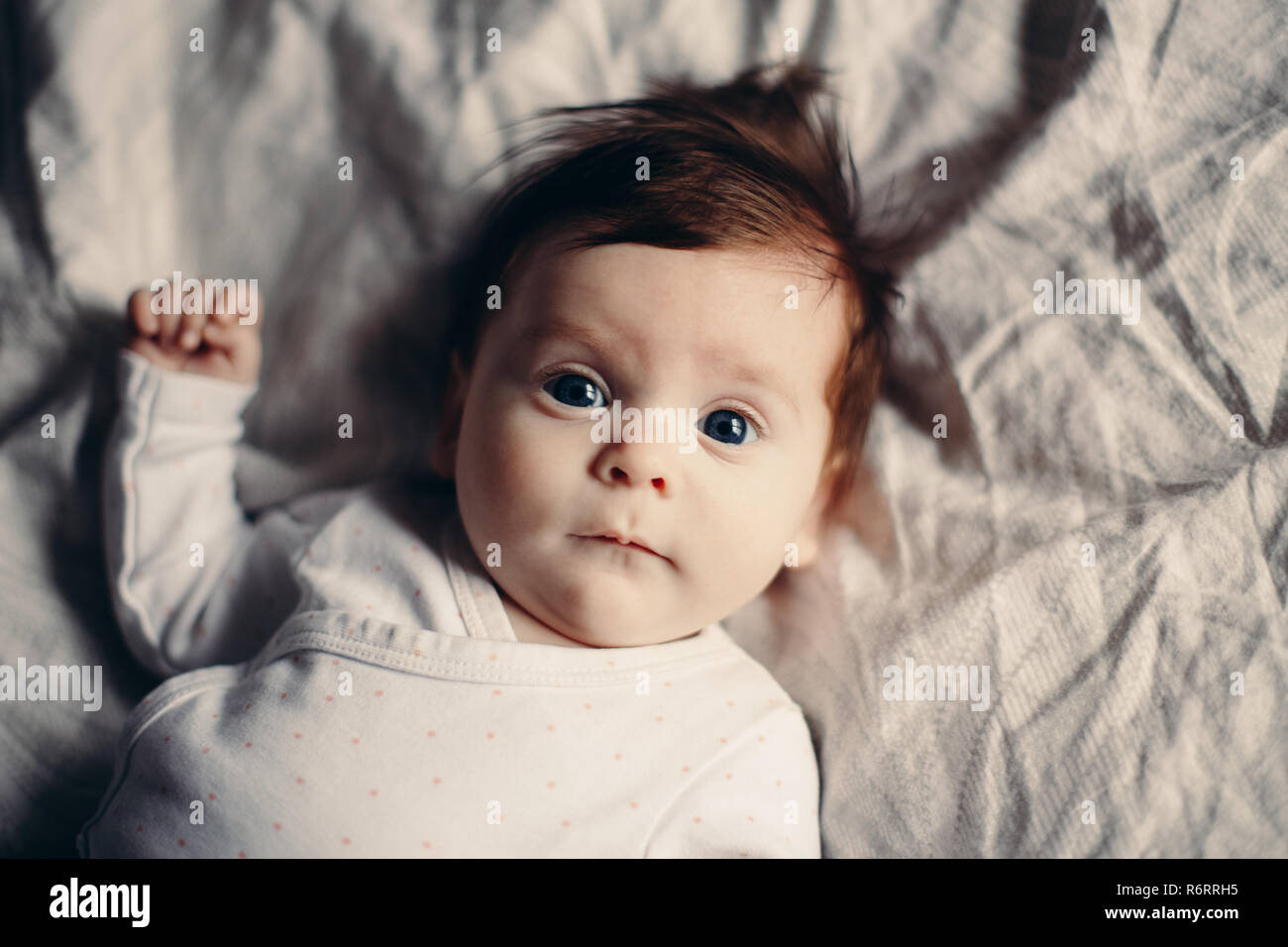 Closeup Portrait Of Cute Funny Adorable Brunette Caucasien