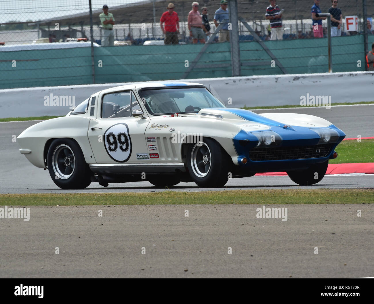 Craig Davies, Chevrolet Corvette Stingray, Chopard International Trophy, 66 voitures GT, Silverstone Classic en 2014, en 2014, International, trophée Chopard Banque D'Images