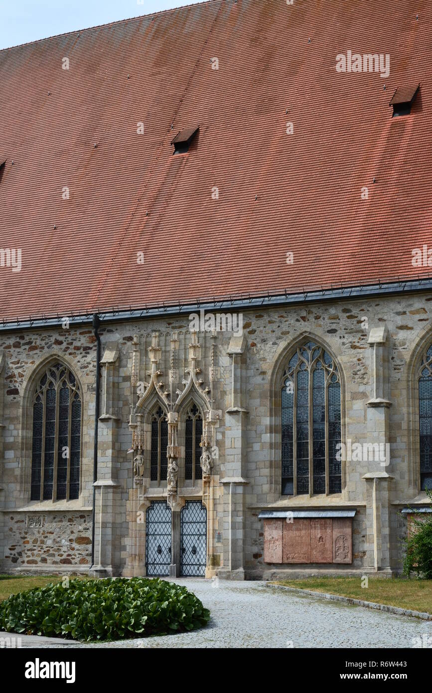 Portail sud de la cathédrale d'Eferding Banque D'Images