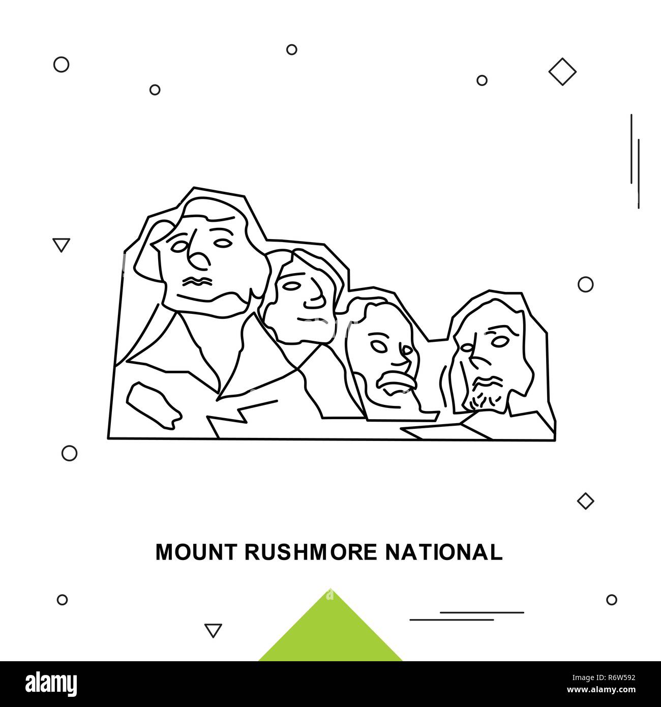 MOUNT RUSHMORE NATIONAL Illustration de Vecteur