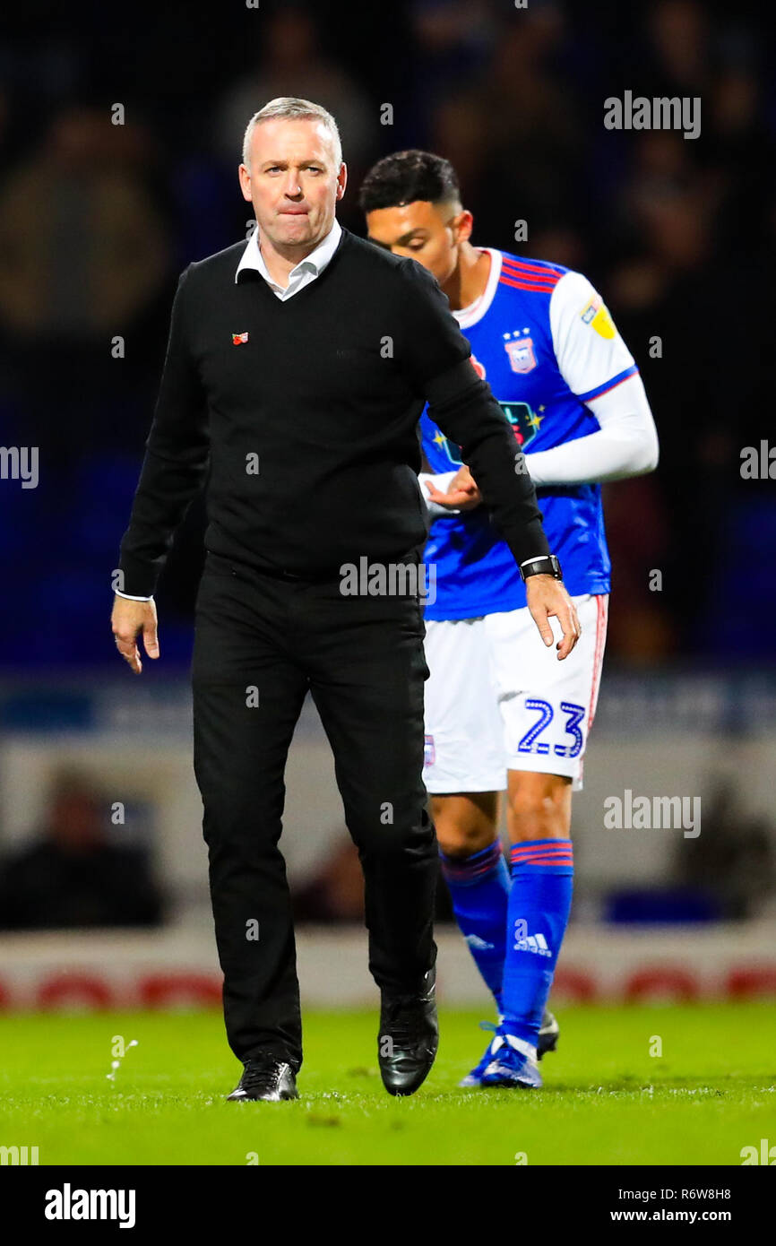 3 novembre 2018, Portman Road, Ipswich, Angleterre ; Sky Bet Championship Preston North End ; Paul Lambert Gestionnaire d'Ipswich Crédit : Georgie Kerr/Nouvelles Images, la Ligue de Football anglaise images sont soumis à licence DataCo Banque D'Images