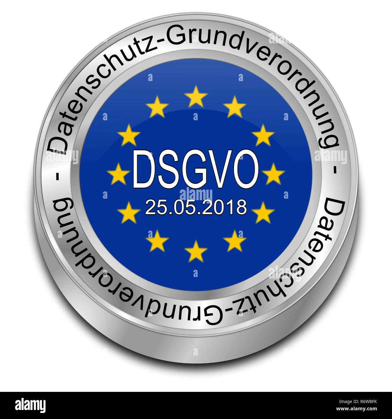 DSGVO Règlement général sur la protection des données - en allemand - 3D illustration Banque D'Images
