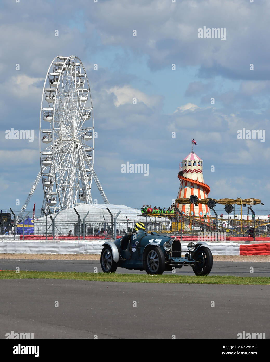 Duncan Pittaway, Bugatti T35, FC 631, Trophée Kidston, Silverstone Classic 2015, Chris McEvoy, circuit, cjm-photographie, voitures classiques, Classic R Banque D'Images